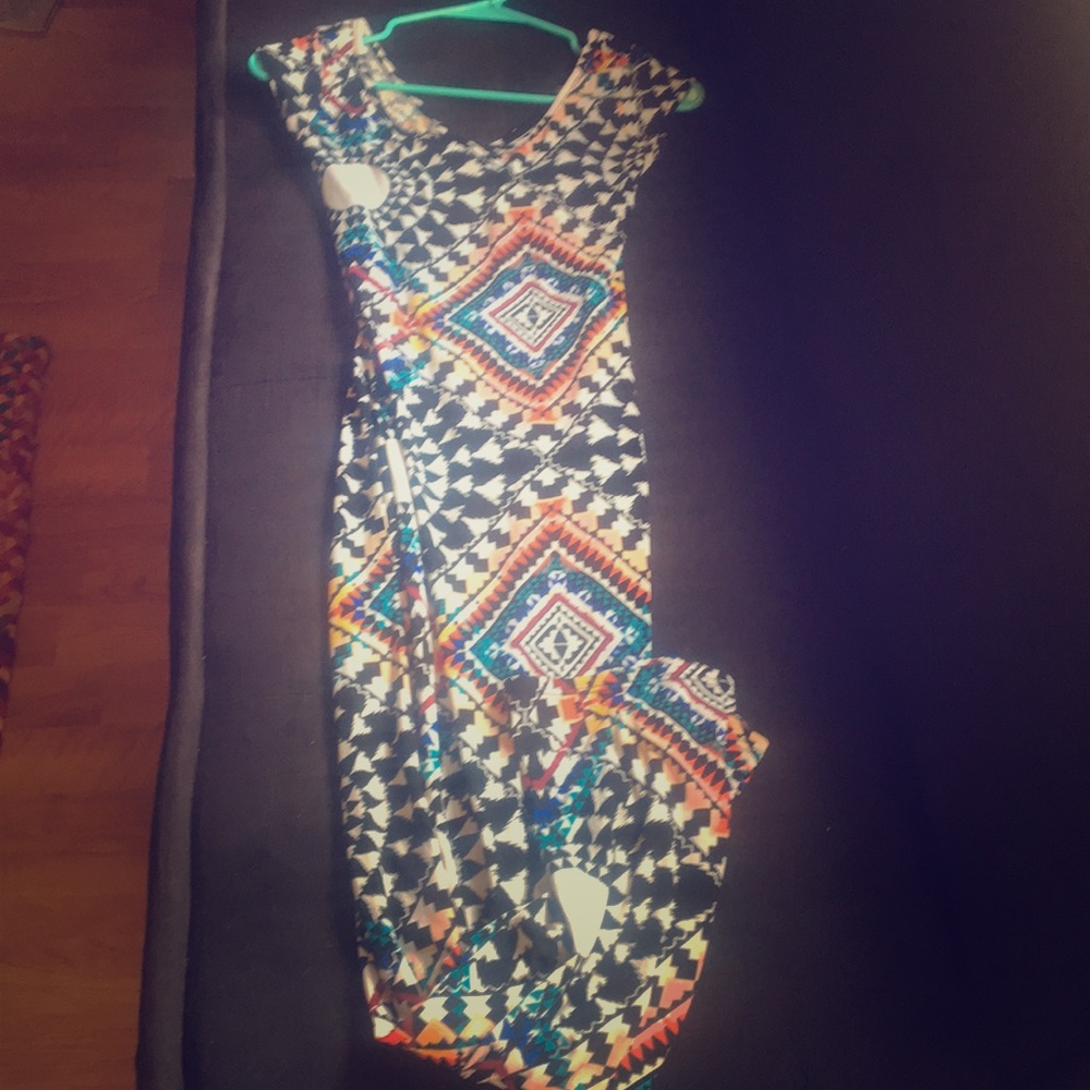 Multicolored long maxi dress